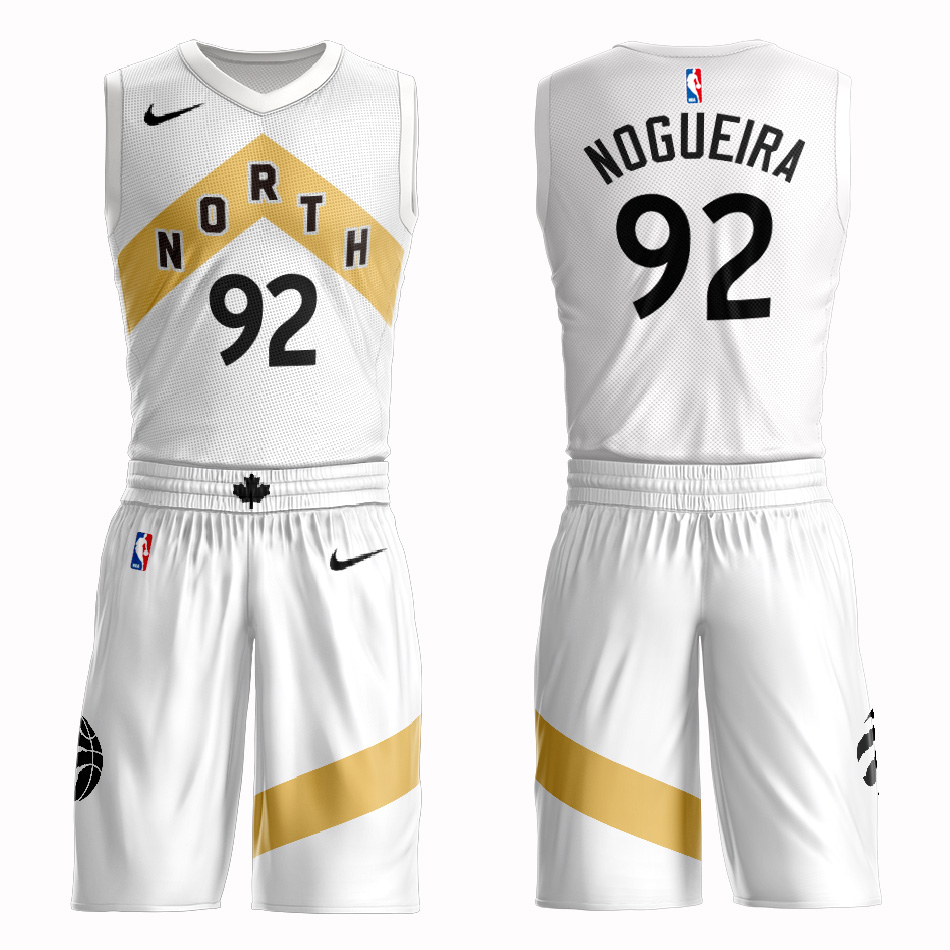 Customized 2019 Men Toronto Raptors #92 Nogueira white NBA Nike jersey->toronto raptors->NBA Jersey